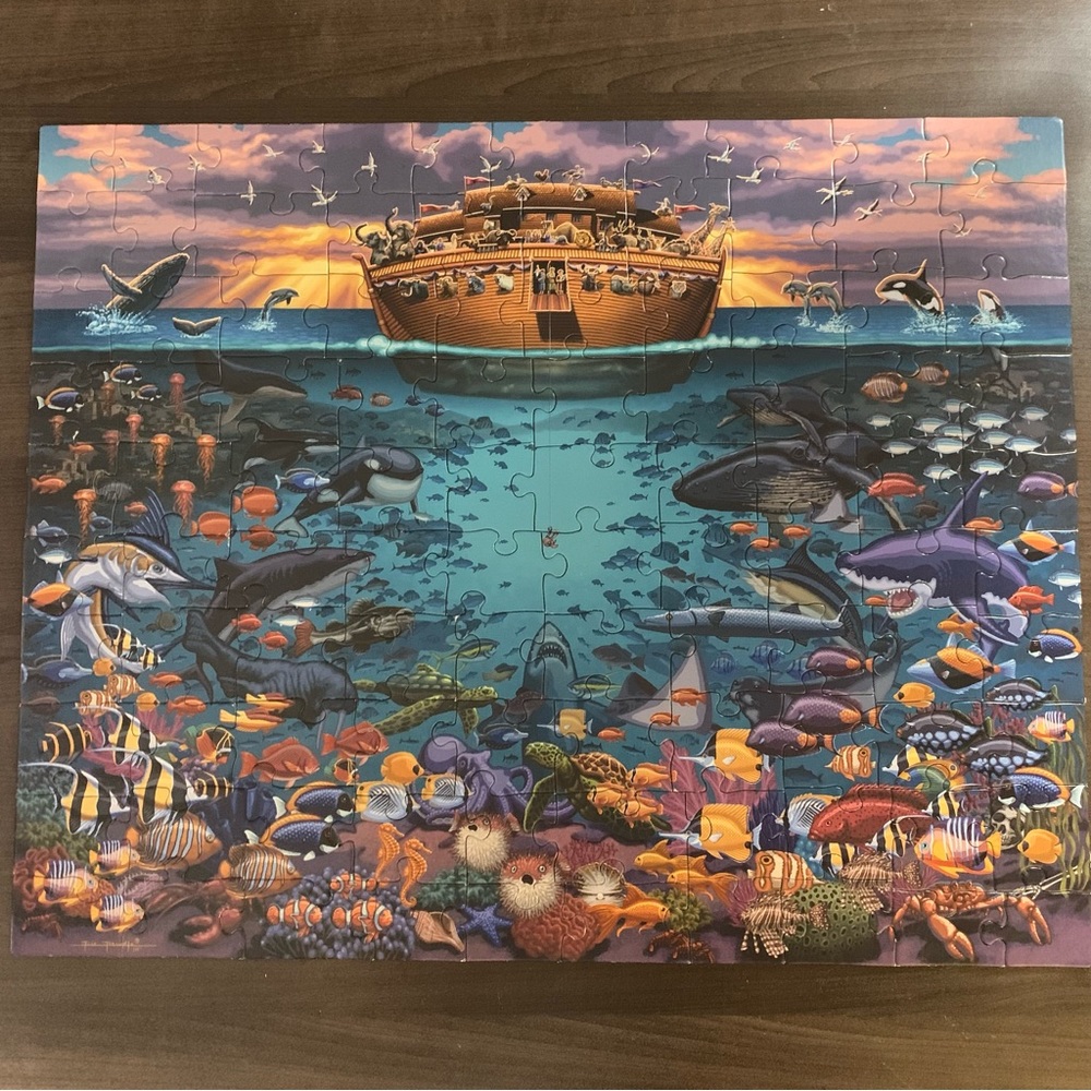 100 piece Dowdle puzzle “Noah’s Ark Under the Sea”